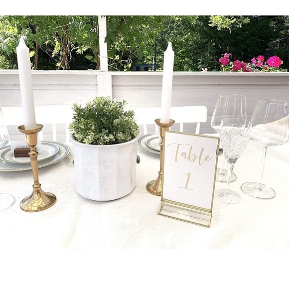 Acrylic Sign Holders with Gold Border,Double Sided Clear Frame,Perfect for Photo - Picture 6 of 6